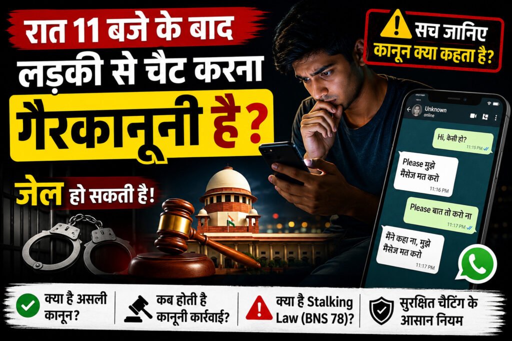 रात 11 बजे के बाद लड़की से चैट करना क्या गैरकानूनी है? जानिए भारत का असली कानून